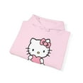 thumbnail image 2 of Cute Heart Hello Kitty Unisex Cotton Blend Hoodie Sweatshirt Kawaii Cartoon Gift - Light Pink / 4XL, 2 of 4