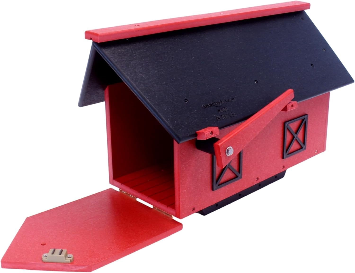 AmishToyBox.com, Large, Poly Lumber Barn Style Mailbox, Post Mount
