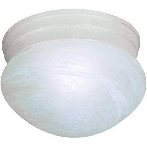 Nuvo 76-612 - 6"MUSHROOM TXT/WHITE ALA/GLASS