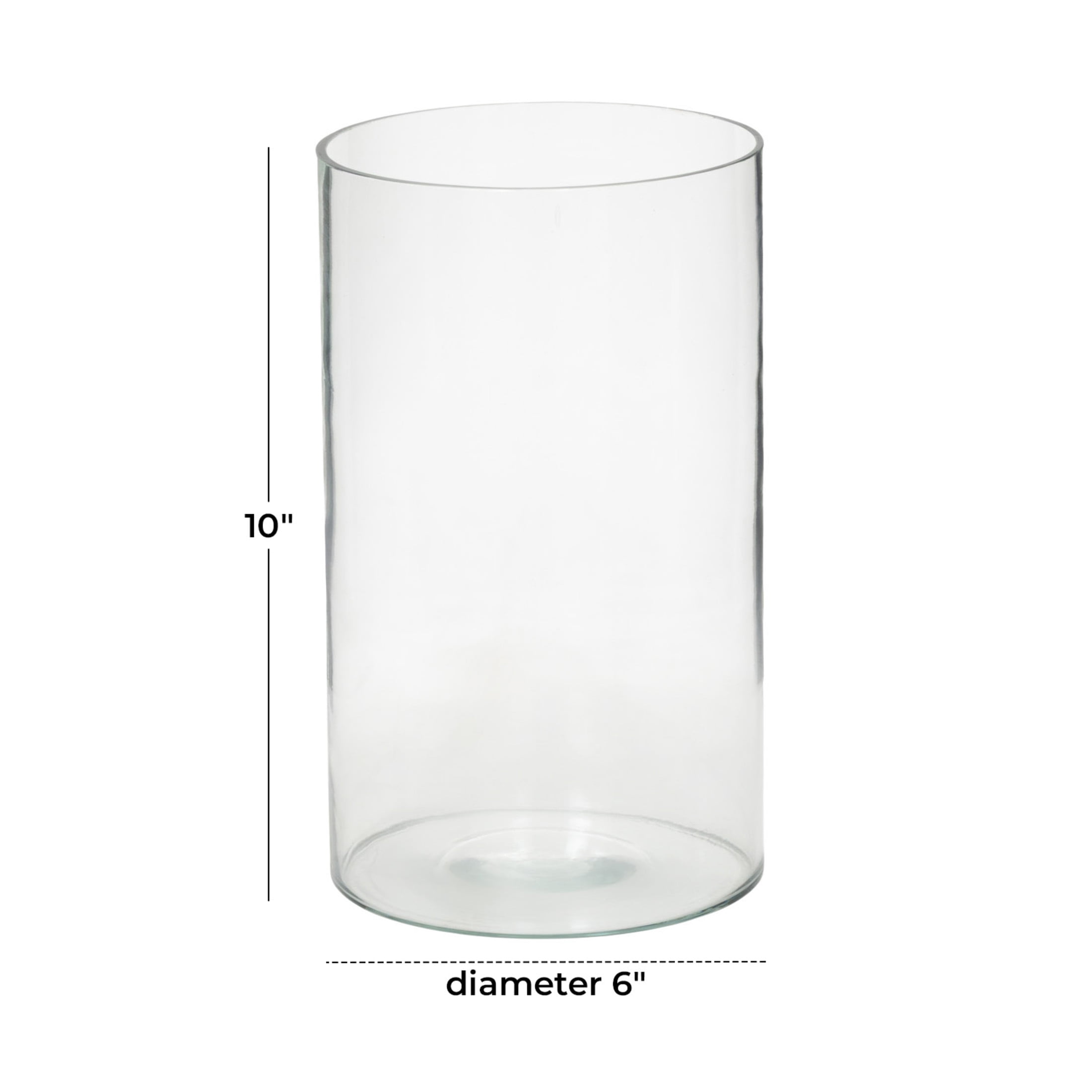 DecMode 10" Wide Glass Vase