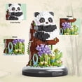 thumbnail image 3 of PISONIC Panda Flower Bouquet Building Set for Adults, Animals Flowers Plants Decor with Dust Cover, Birthday Gift Building Toy for Boys Girls, 1083 PCS Mini Building Blocks, 3 of 7