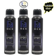 Economy size 200ml/6.7 ounces (3 Packs) Fa 72h Deodorant Spray Sport Recharge for Men