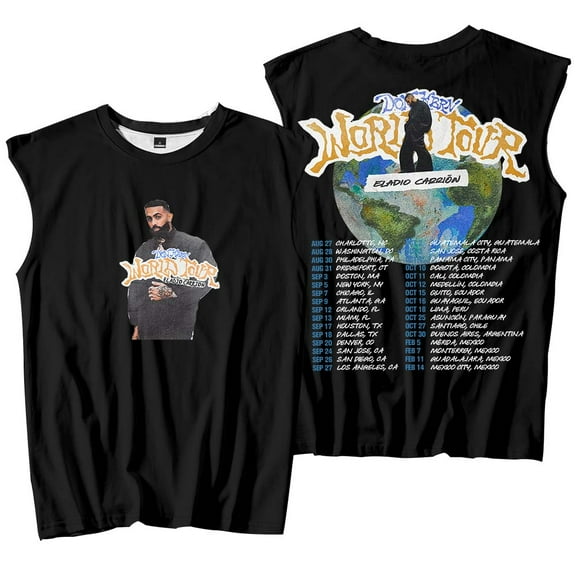 Eladio Carrion Don Kbrn World Tour 2025 Tank Tops Sleeveless Sport Vest Women Men Outdoor Sportwear