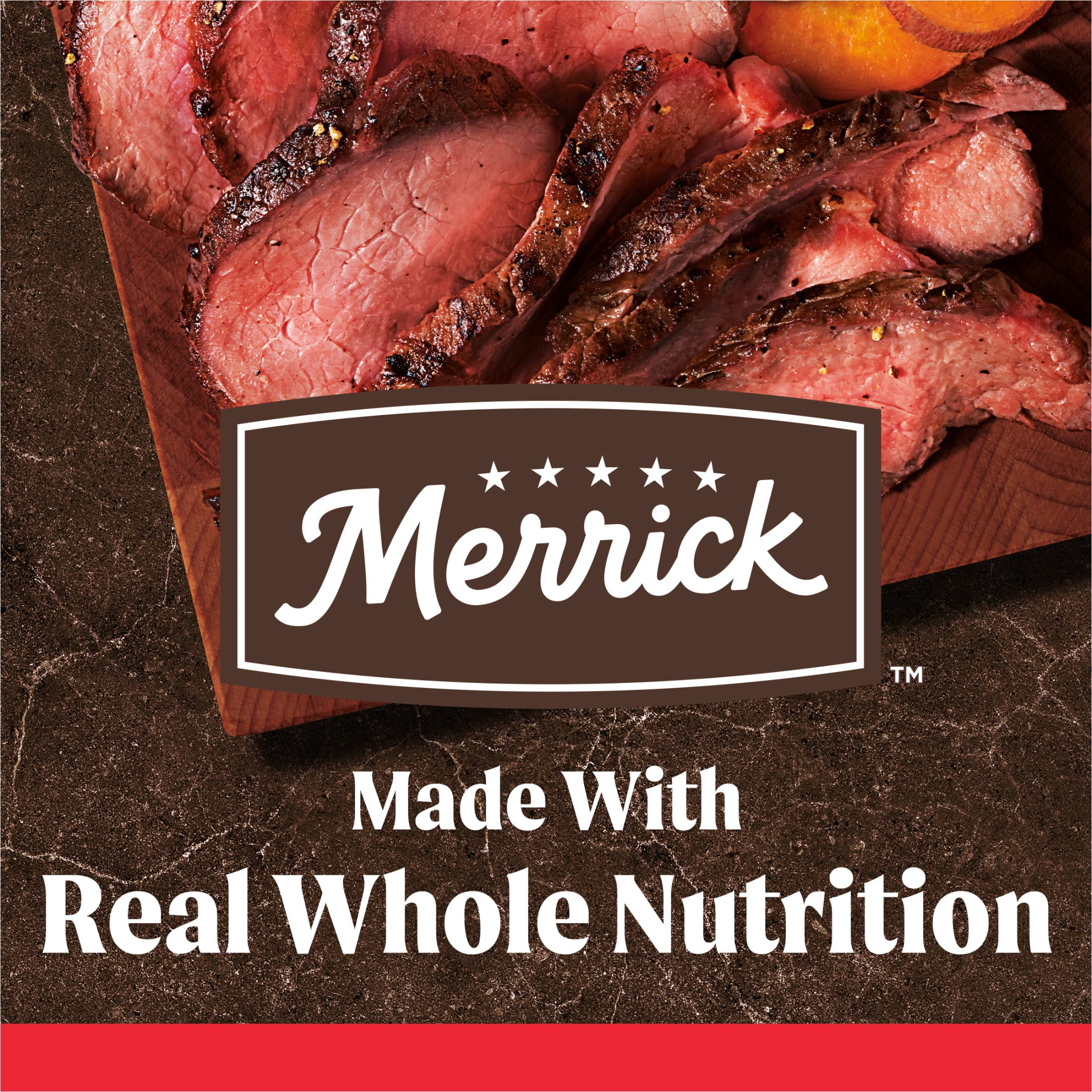 Merrick Real Bison Beef & Sweet Potato Dry Dog Food, Grain Free, 22 lb Bag