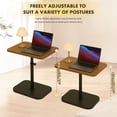 thumbnail image 2 of PinkSheep Small Side Table Couch End Table Accent Table Tray Table Little Table for Living Room Small Spaces, Walnut, Height Adjustable, 2 of 8