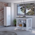 thumbnail image 2 of FM FURNITURE London 2-Piece Modern Engineered Wood Kitchen Set in White/Onyx, 2 of 10