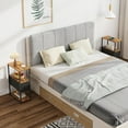 thumbnail image 3 of Set of 2 Small Narrow End Table, Side Table, Nightstand with Cloth Drawer, Couch Table, for Living Room, Bedroom, Bedside, Brown and Black, 3 of 18
