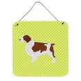 thumbnail image 1 of Welsh Springer Spaniel Checkerboard Green Wall or Door Hanging Prints, 1 of 1