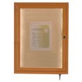 thumbnail image 2 of Aarco Products  Inc. LWL3624O Indoor/Outdoor LED Lighted Display Case with Oak Wood-Look Finish. Posting Surface is Neutral Burlap Weave Vinyl. 36 in.Hx24 in.W. One Door., 2 of 7