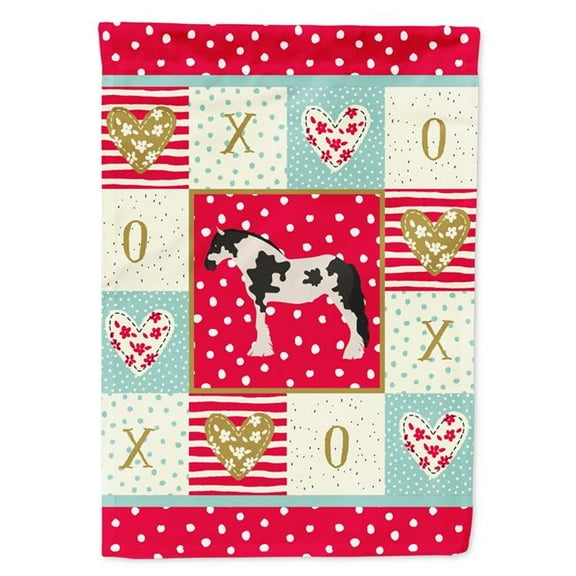 Cyldesdale Horse Love Flag Canvas House Size