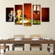thumbnail image 3 of Juego de Cuadros Decorativos, Cocina Italiana y Ensalada Caprese, Estilo Mediterráneo, 5 Piezas, Ideal para Restaurante y Cocina, 150x80cm, 3 of 5