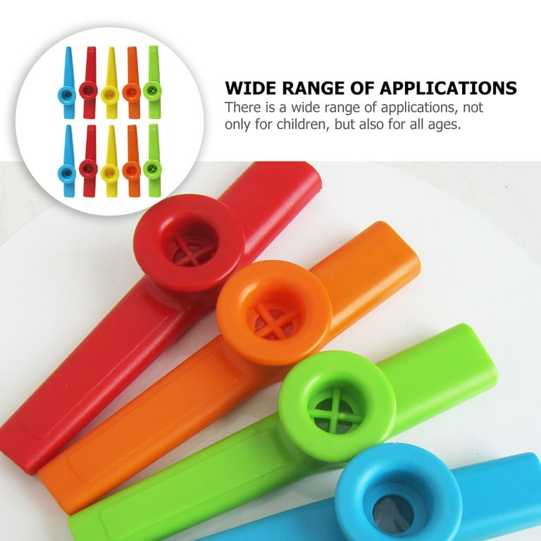 10pcs Plastic Kazoos Musical Instruments Colorful Kazoo Flute for Music  Lover