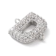 thumbnail image 2 of 10pcs Brass Micro Pave Cubic Zirconia Letter Links for Personalized Name Necklace Making Long-Lasting Cadmium Free & Lead Free Letter D 15x16x4mm Hole: 1.5mm, 2 of 3
