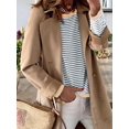 thumbnail image 2 of Womens Sweaters Long Sleeve Crew Neck Color Block Striped Casual Knitted Pullover Tops Light Gray XL, 2 of 6