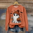 thumbnail image 4 of Jkety Halloween Tshirts Women T Shirts for Women Casual Western Graphic Pullover Tops Hoodies Tees Cowgirls Country Outfits(Orange,XL), 4 of 7