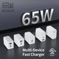 thumbnail image 3 of Cargador Gear Walker 65W PD GaN (enchufe UE) Carga potente, 3 of 5