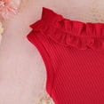 thumbnail image 2 of kaprioy Toddler Girl Clothes 2T 3T 4T 5T 6T 7T 8T Toddler Baby Girls Summer Clothes Outfits Ruffle Sleeveless Top Shirt Cute Shorts Set, 2 of 8
