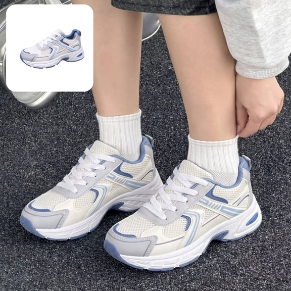 Willtoo Womens Sneakers Mesh Breathable Platform Walking Shoes Lace‑Up Lightweight Height Increase Athletic Trainers for Daily Wear