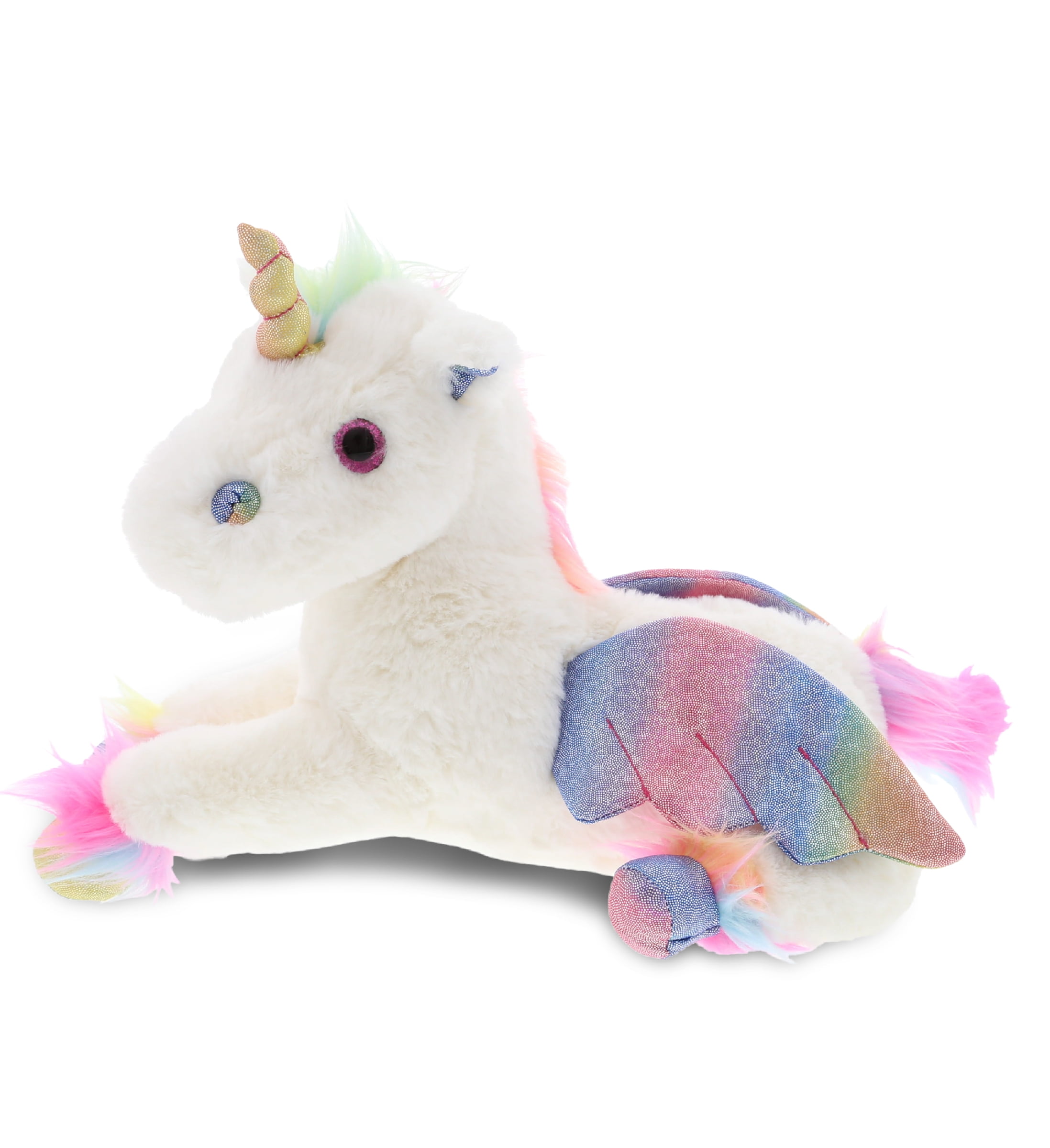 Cute stuffed unicorn rainbow plush toy 10" super soft and cuddly pony gift set 