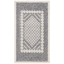 SAFAVIEH Natura Wesley Geometric Area Rug, Cream/Navy, 3' x 5'