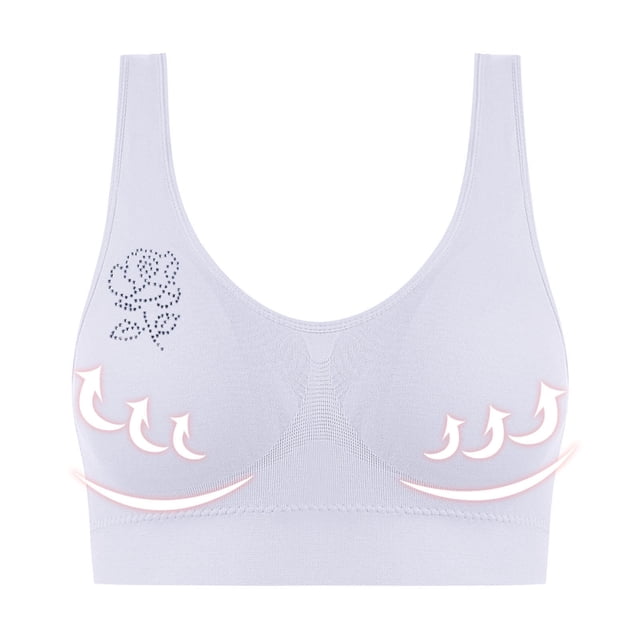 Ladies Traceless Comfortable Wireless Breathable Gathering Bra with Removable Padding for Daily Wear and Sleep