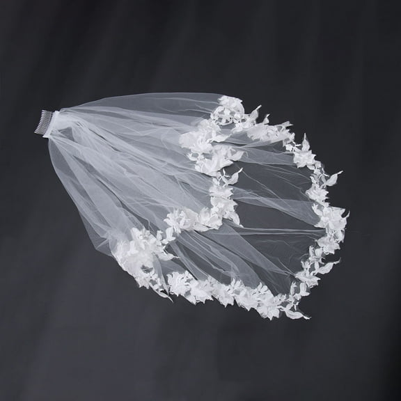 LEORX Wedding Veil Comb Bridal White 1Set