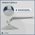 thumbnail image 6 of Five Oceans CQR Style Plow Anchor, 15.5 Lb / 7 Kg Solid High-Polished Stainless Steel Boat Anchor, for Pontoon, Fishing Boats, Bass Boats, Sport Boats, Sportyachts, Sailboats FO344, 6 of 8