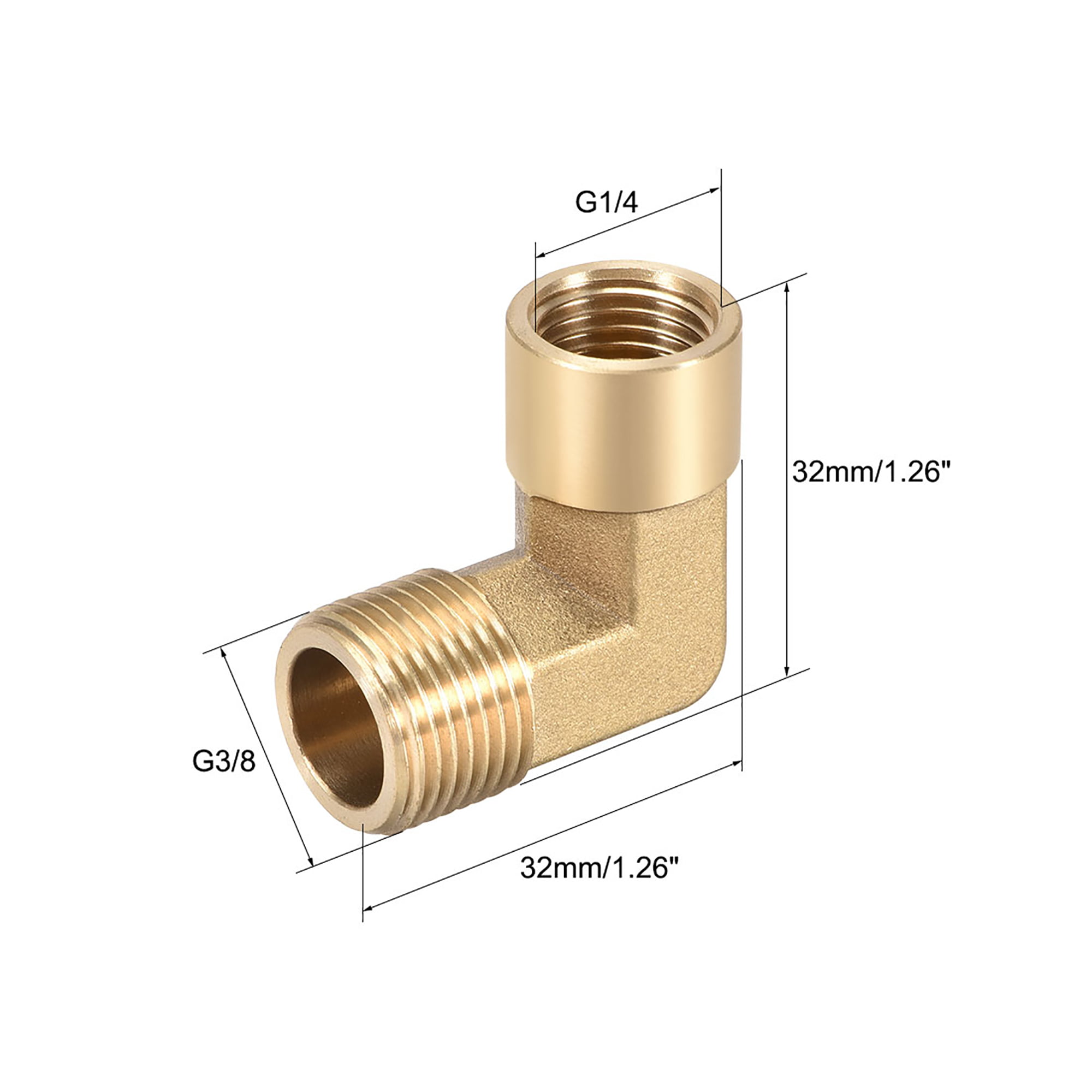 Details about   90°Elbow Brass Female Thread Fitting x Barb Hose Tail End Connector For Air Fuel 