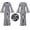 Grey, variant on Women 70s Retro Disco 7āPiece Outfit, Pink Swirl Metallic Print Round Neck Flared Sleeve Top & BellāBottom Pants Set for Halloween Theme Party