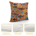 thumbnail image 4 of Qinduosi Throw Pillow Cushion Cover, Motif Nautical Animal , Decorative Square Accent Pillow Case, ", White, 4 of 5