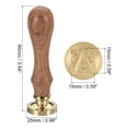 thumbnail image 2 of Uxcell Alphabet A Wax Seal Stamp Initial Letter Sealing Wax Stamp Classic Retro Removable Brass Head Wooden Handle, 2 of 7