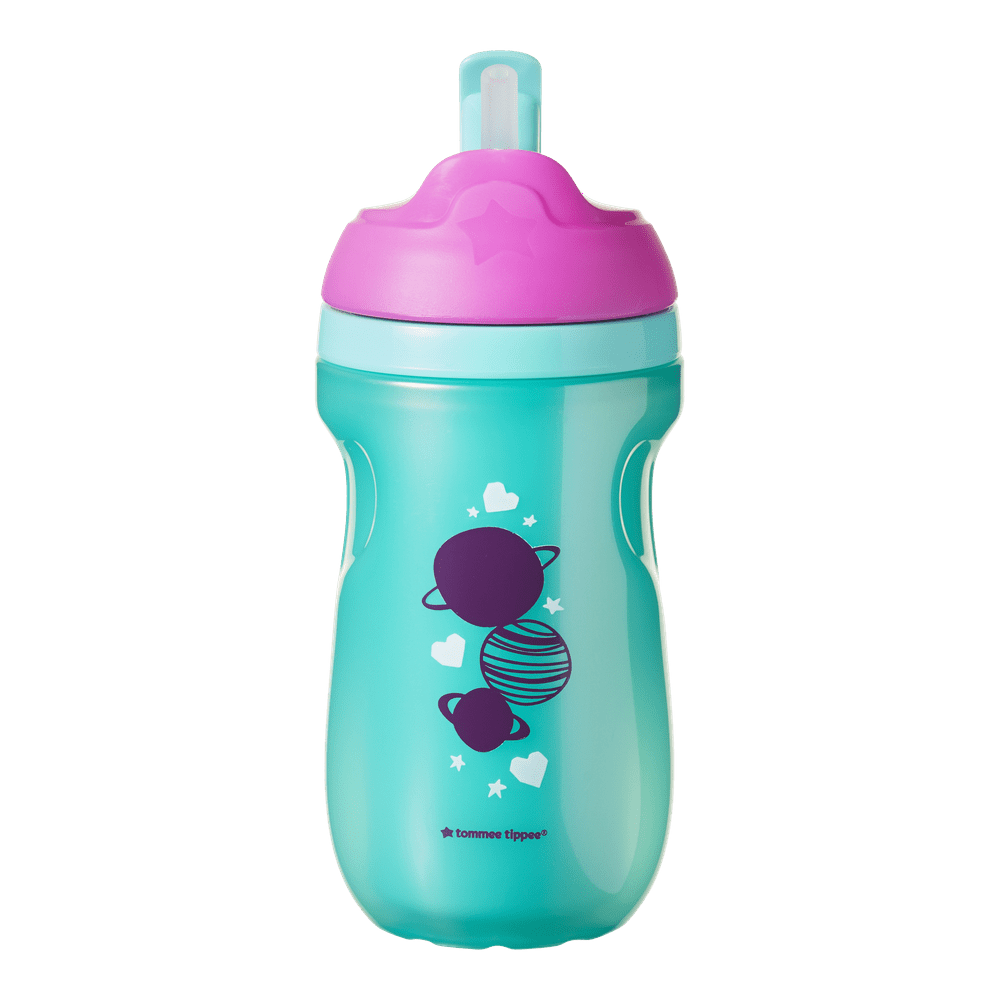 Tommee Tippee Insulated Toddler Straw Sippy Cup, 9ounce, 12+ months 1 Count (COLORS WILL VARY