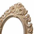 thumbnail image 4 of Madera sin pintar Flor de onda de la onlay Decal de la esquina for la decoración del hogar Decoración decorativa decorativa, 4 of 7