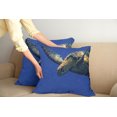 thumbnail image 2 of Ambesonne Turtle Throw Pillow Cover 2 Pack, Sea Animal Swimming, 20", Blue Yellow, 2 of 5