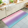 thumbnail image 3 of 2x6ft Area Rug,Pink Blue Purple Gradient Washable Large Rugs Soft Non-Slip Floor Rug Simple Watercolor Non-Shedding Indoor Carpets for Living Room Bedroom Home Office Nursery, 3 of 9