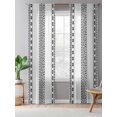 thumbnail image 5 of Sheer Curtains 96 Inches Long, White Boho Semi Sheer Curtains Light Filtering Window Treatment, Farmhouse Simple Abstract Striped Geometric Privacy Voile Drapes for Living Room Bedroom 52x96 Inch, 5 of 7