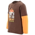 thumbnail image 2 of Unisex Everyday Im Gobblin Kids Thanksgiving T Shirt Clothes (4Y, Brown), 2 of 5