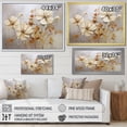 thumbnail image 4 of Designart "Gilded Floral Arrangement I" Seasonal Flowers Wall Art Living Room, 4 of 7