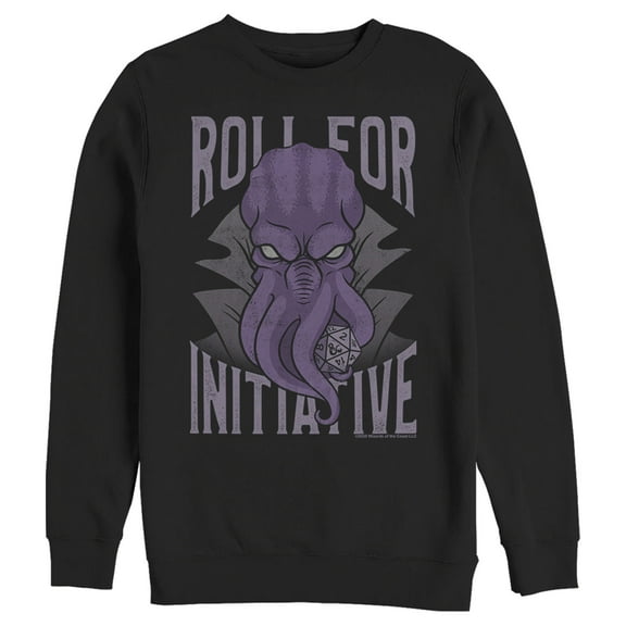 Men's Dungeons & Dragons Illithid Roll for Initiative Sweatshirt Black X Large
