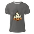 thumbnail image 4 of Handshe Men's Halloween Printed Short Sleeve Round Neck T-Shirt - Casual Fashion Blouse, 4 of 5