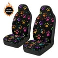 thumbnail image 3 of Uorisanigo Universal Car Seat Covers High Back Front Seat Covers - Fit Most Cars, Trucks, SUVS, or Vans 2 PCS Tie Dye Dog Paw Print Bucket Seats Cushion Protection for All Seasons, 3 of 7