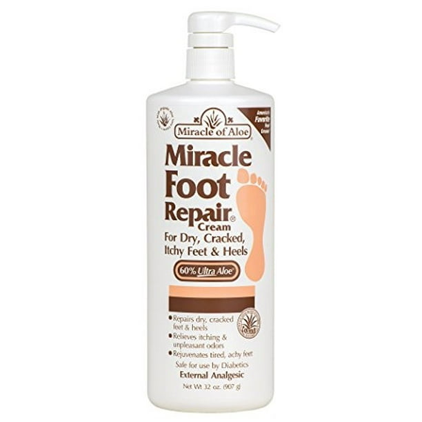 Miracle of Aloe, Miracle Foot Repair Cream with 60 UltraAloe 32 ounce