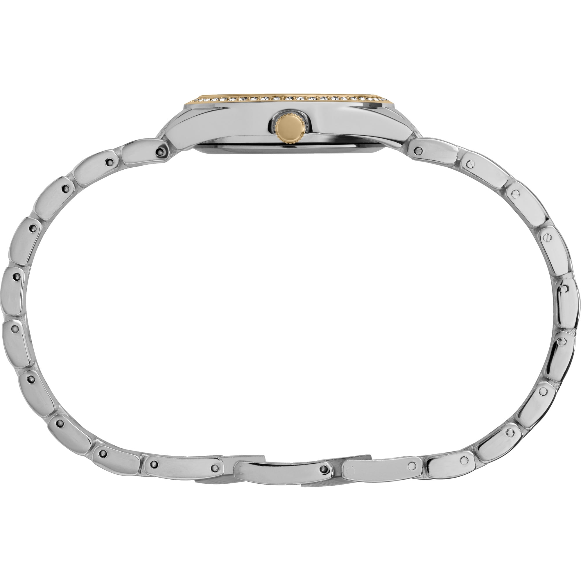 Viewpoint by Timex Women's 30mm Mother-of-Pearl Dial Watch -Two-Tone Stainless Steel Bracelet Watch
