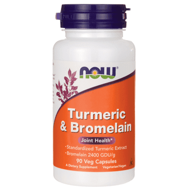 NOW Foods - Turmeric & Bromelain - 90 Vegetable Capsule(s)