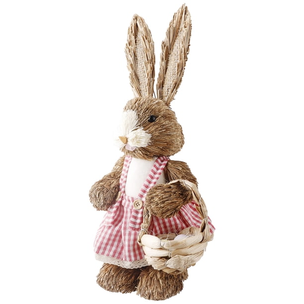 Conejitos Rústicos de Pascua Decoración de Pascua Conejito Decoración de Primavera para Mostrador de Escritorio de Casa de Pascua ANGGREK Otros