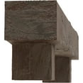 thumbnail image 4 of Ekena Millwork 4"H x 8"D x 72"W Hand Hewn Faux Wood Fireplace Mantel Kit w/ Alamo Corbels, Aged Pecan, 4 of 10