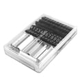 thumbnail image 2 of 16 Sets Price Display Stand Price Tag Number Adjustable Counter Stand Base for Watch Ring Jewelry Dollar Price Tag Label Stand Kit (Silver), 2 of 6