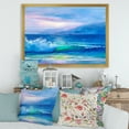 thumbnail image 3 of Designart 'Blue Waves Breaking At The Beach Landscape II' Nautical & Coastal Framed Art Print, 3 of 4