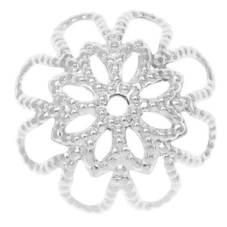 Silver Plated Bead Caps - Silver Plated Ornate Filigree Bead Caps 14mm (20)