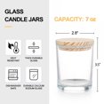 thumbnail image 2 of Frascos para velas SHOWIN, vidrio grueso, 210 ml con tapas de madera, 16 unidades, 2 of 8